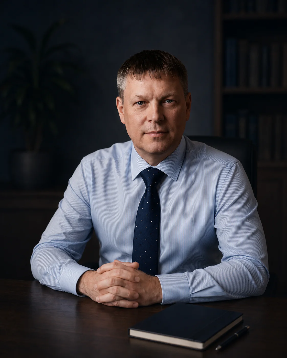 Дмитрий Немцев в рабочем кабинете